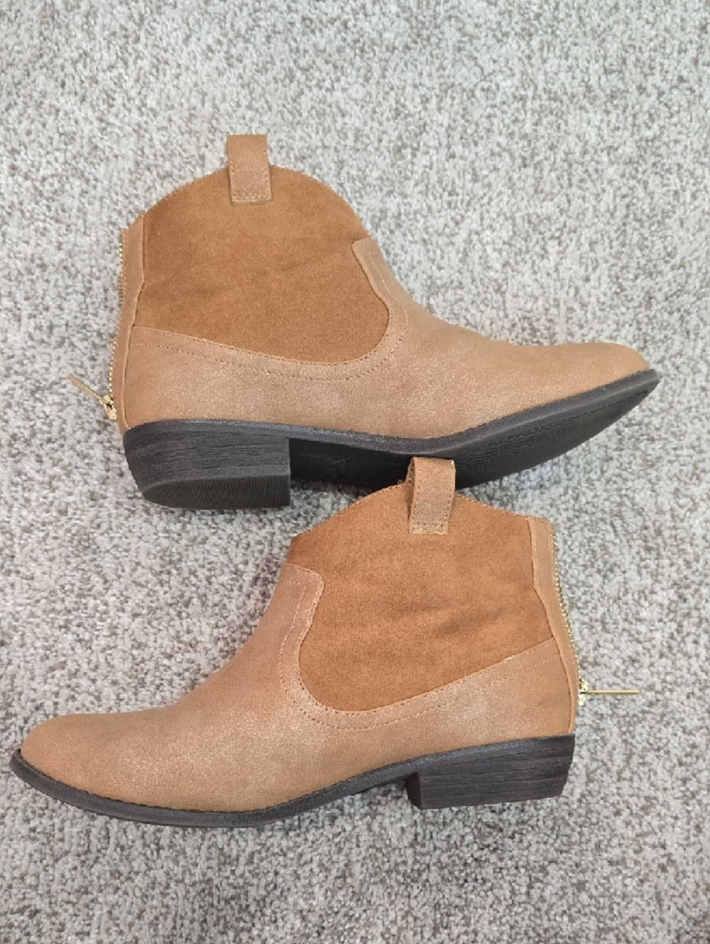 Nina Brown Ankle Boots For Girls Size 5 - Picture 2 of 9
